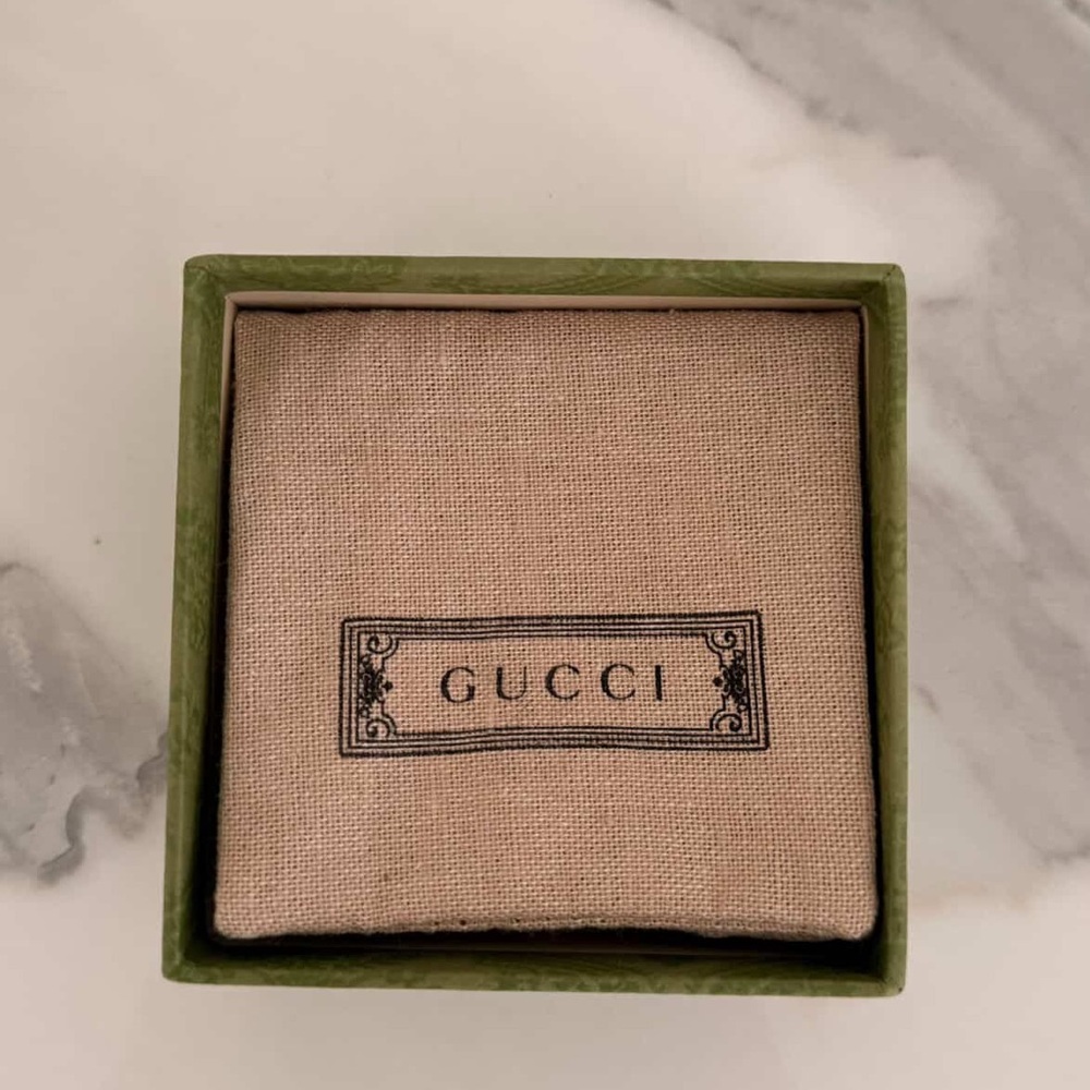 Gucci Silver Interlocking Studd Earrings Used Onc… - image 6